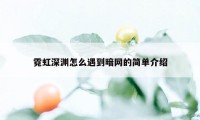 霓虹深渊怎么遇到暗网的简单介绍