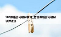 163邮箱密码破解软件_觉悟邮箱密码破解软件注册