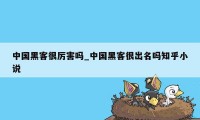 中国黑客很厉害吗_中国黑客很出名吗知乎小说