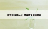 黑客网络被naix_黑客遭受网络暴力