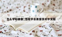 怎么学好黑客_怎样学会黑客技术中文版