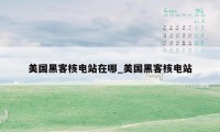 美国黑客核电站在哪_美国黑客核电站