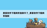 黑客软件下载网页复制不了_黑客软件下载网页复制