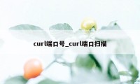 curl端口号_curl端口扫描