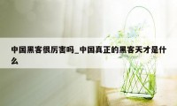 中国黑客很厉害吗_中国真正的黑客天才是什么