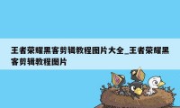 王者荣耀黑客剪辑教程图片大全_王者荣耀黑客剪辑教程图片