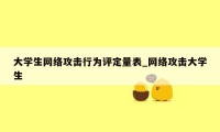 大学生网络攻击行为评定量表_网络攻击大学生