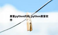 黑客python代码_python黑客软件