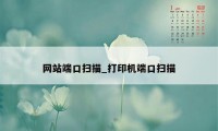 网站端口扫描_打印机端口扫描