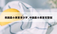 我国最小黑客多少岁_中国最小黑客完整版