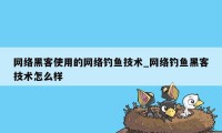 网络黑客使用的网络钓鱼技术_网络钓鱼黑客技术怎么样