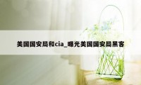 美国国安局和cia_曝光美国国安局黑客