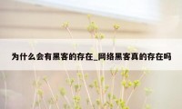 为什么会有黑客的存在_网络黑客真的存在吗