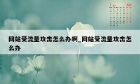 网站受流量攻击怎么办啊_网站受流量攻击怎么办