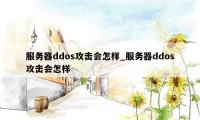 服务器ddos攻击会怎样_服务器ddos攻击会怎样