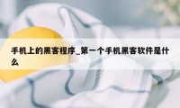 手机上的黑客程序_第一个手机黑客软件是什么