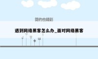 遇到网络黑客怎么办_面对网络黑客