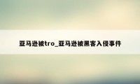 亚马逊被tro_亚马逊被黑客入侵事件