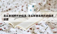 怎么查到照片的信息_怎么样查出照片的信息泄露